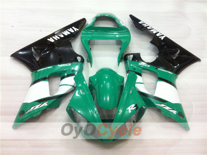 Kit de carénages injectés pour YZF-R1 00-01 - Vert, noir - Style d'origine #OYO87900772