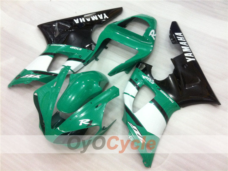 Kit de carénages injectés pour YZF-R1 00-01 - Vert, noir - Style d'origine #OYO87900772