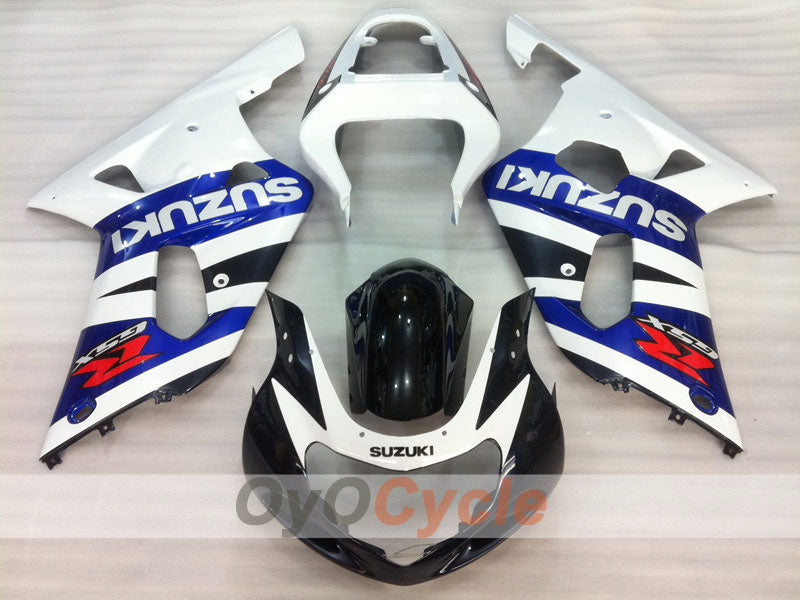 Kit de carénage à injection pour GSX R600 01-03 - Blanc, Noir - Style d'usine #OYO87901072 Image principale du produit