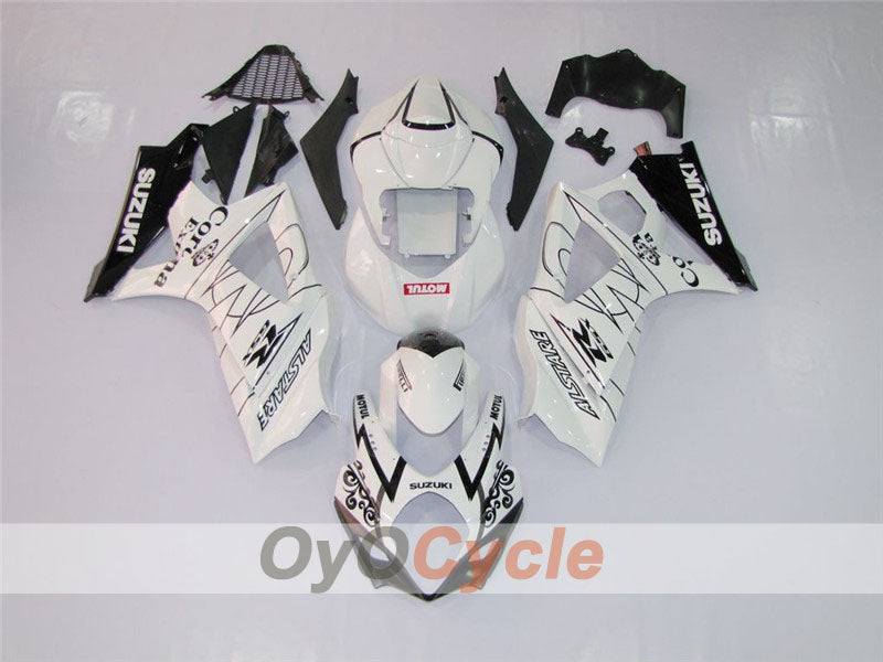 Kit de carénage à injection pour GSX R1000 07-08 - Blanc, Noir - Corona, MOTUL #OYO87902066