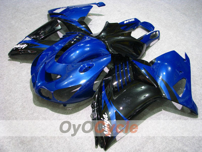 Kit de carénages injectés pour NINJA ZX-14R 06-11 - Bleu, noir - Style usine #OYO87902000 Image principale du produit