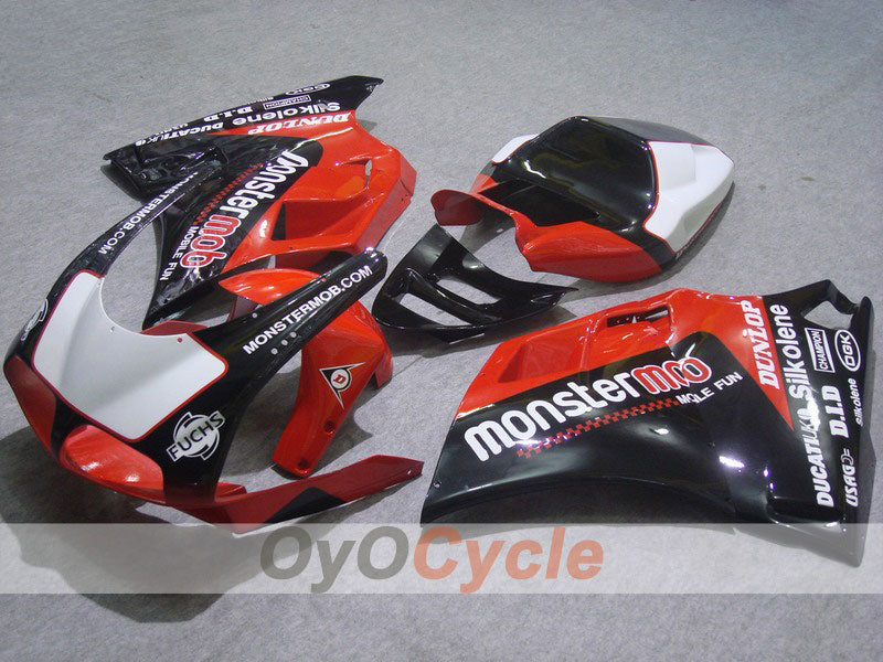 Kit de carénage à injection pour Ducati 748 94-02 - Rouge, Noir - Monstermob #OYO87902071 Image principale du produit