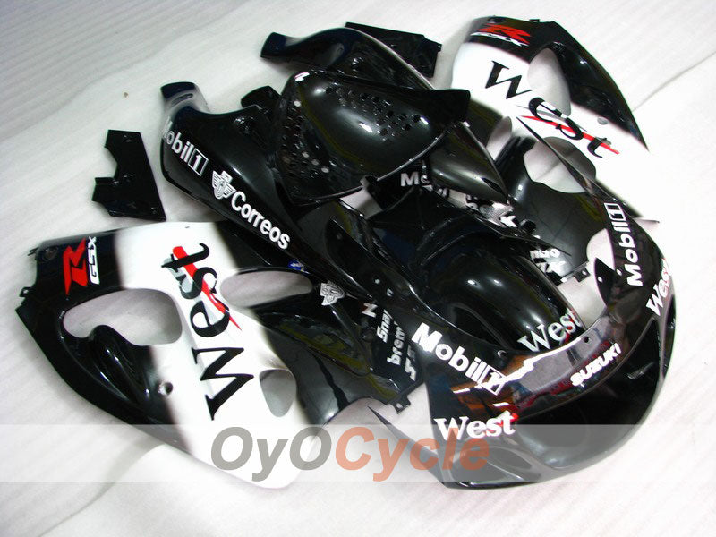 Kit de carénage pour Suzuki GSXR750 96-99 - Blanc, noir - West #OYO87903010