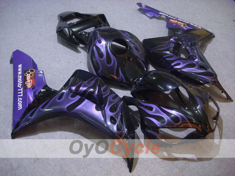 Kit de carénage à injection pour CBR1000RR 06-07 - Violet, noir - Flamme #OYO87900591 Image principale du produit