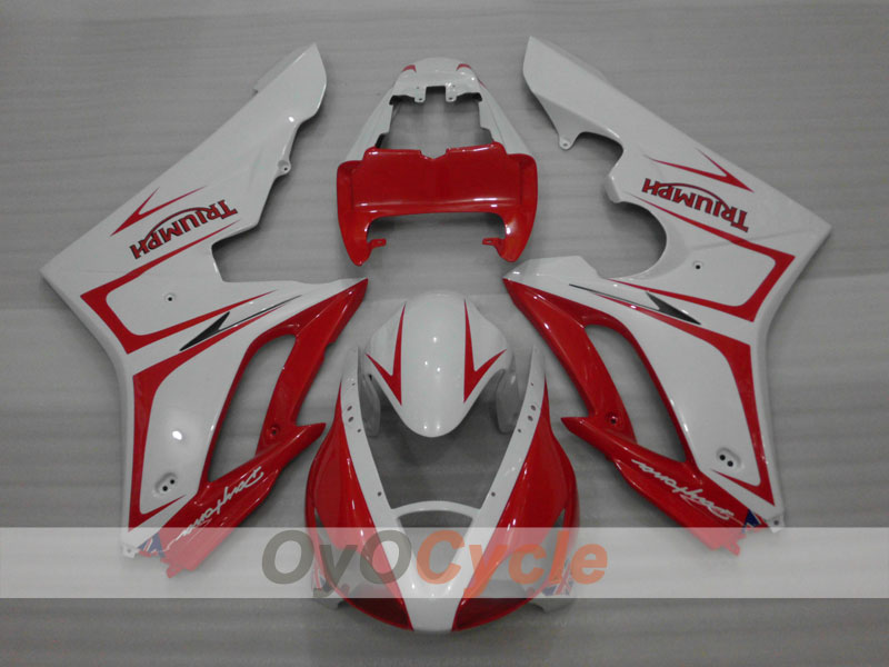 Kit de carénage à injection pour Triumph Daytona 675 06-08 - Rouge, Blanc - Style usine #OYO87903144