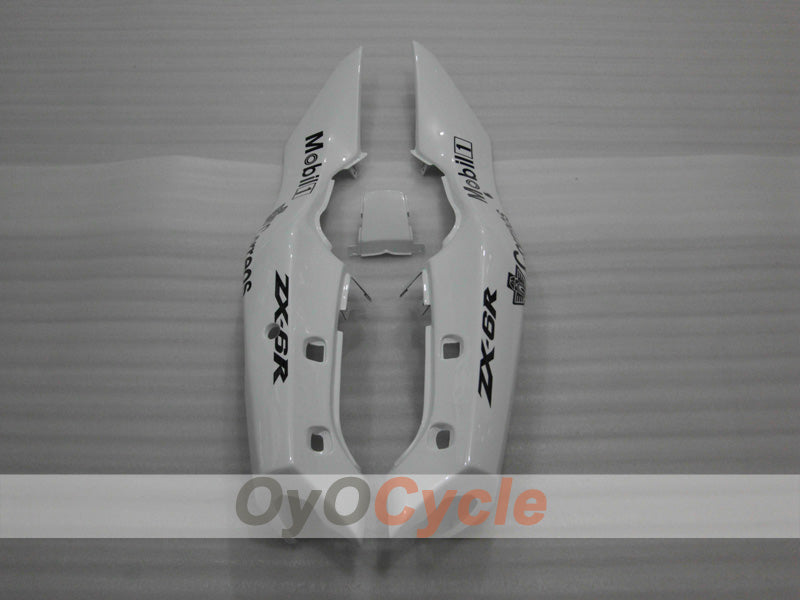 Kit de carénage à injection pour NINJA ZX-6R 94-97 - Blanc, noir - West #OYO87902996