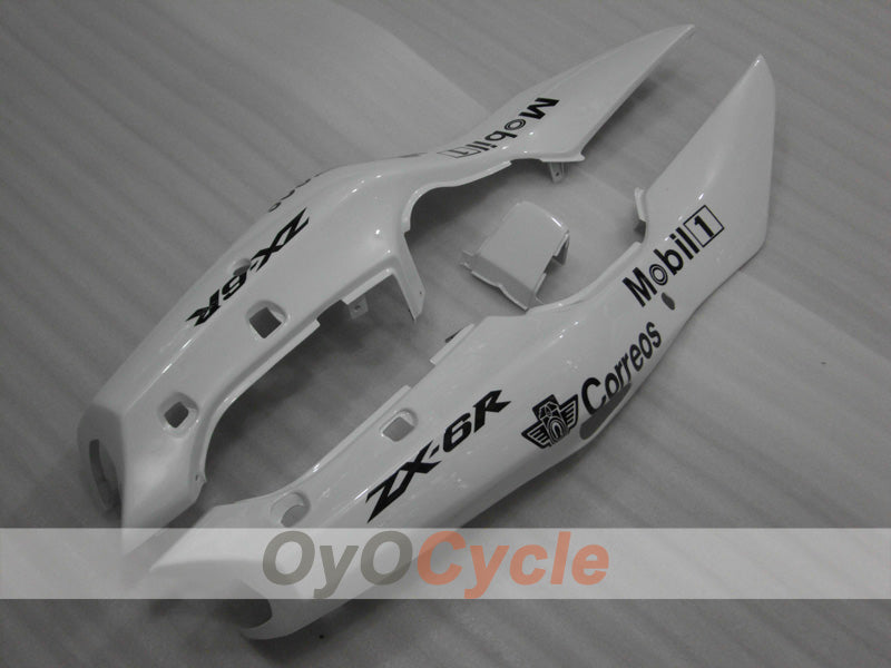 Kit de carénage à injection pour NINJA ZX-6R 94-97 - Blanc, noir - West #OYO87902996