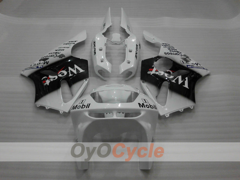 Kit de carénage à injection pour NINJA ZX-6R 94-97 - Blanc, noir - West #OYO87902996
