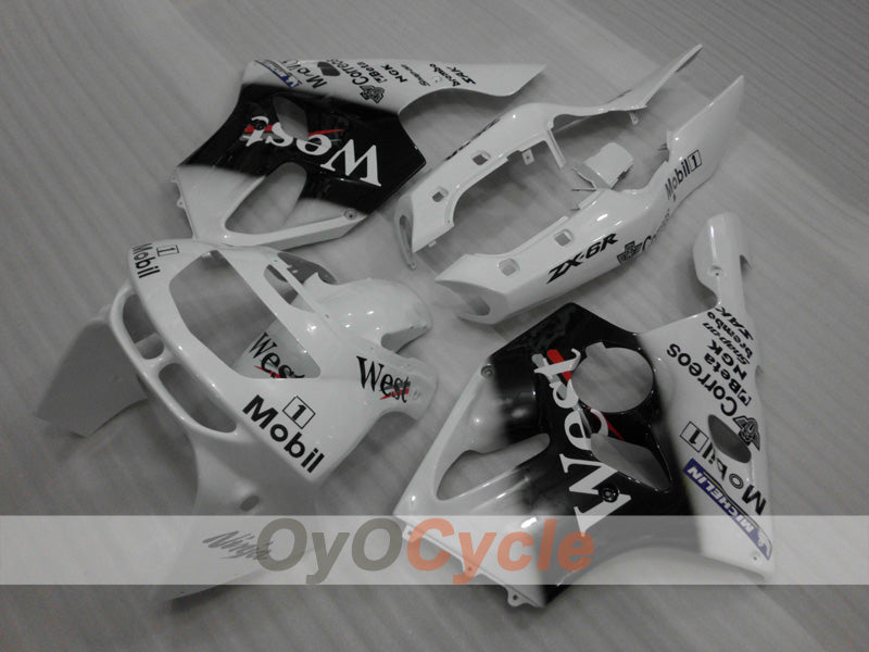 Kit de carénage à injection pour NINJA ZX-6R 94-97 - Blanc, noir - West #OYO87902996 Image secondaire du produit