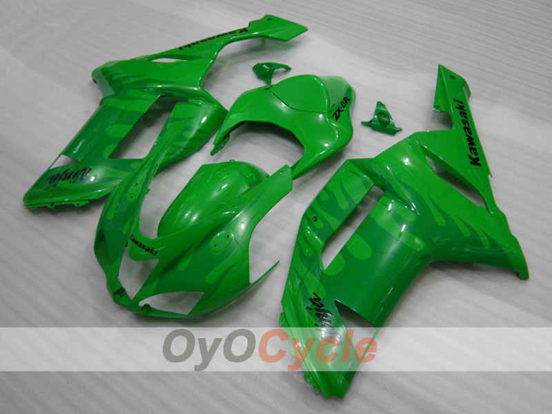 Kit de carénage à injection pour NINJA ZX-6R 07-08 - Vert - Flamme #OYO87901932 Image secondaire du produit