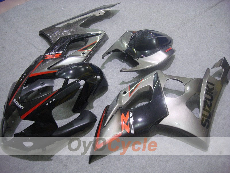 Kit de carénage moulé par injection pour GSX R1000 05-06 - Noir, Argent - Style usine #OYO87901980
