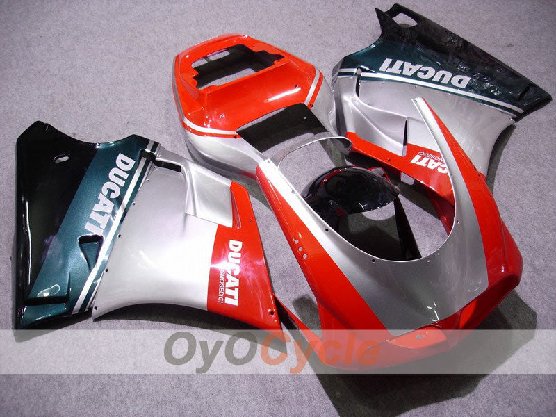 Kit de carénage à injection pour Ducati 998 de 02-04 - Rouge, argent - Style usine #OYO87902277 Image principale du produit