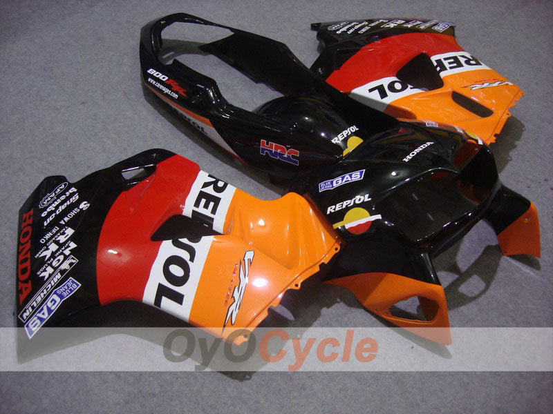 Kit de carénage pour VFR800 98-01 - Orange, Noir - Repsol #OYO87902940