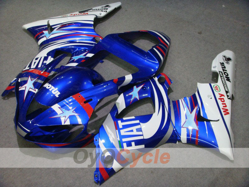 Kit de carénages injectés pour YZF-R1 00-01 - Bleu, blanc - FIAT, MOTUL #OYO87900762 Image principale du produit