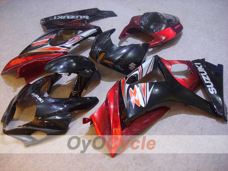 Kit de carénage à injection pour GSX R1000 07-08 - Rouge, Noir - Style usine #OYO87902130