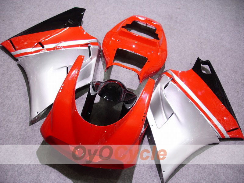 Kit de carénage à injection pour Ducati 998 de 02-04 - Rouge, argent - Style usine #OYO87902278 Image principale du produit
