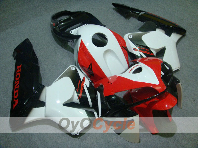 Kit de carénage injecté pour CBR600RR 05-06 - Blanc, noir - Style d’origine #OYO87900298