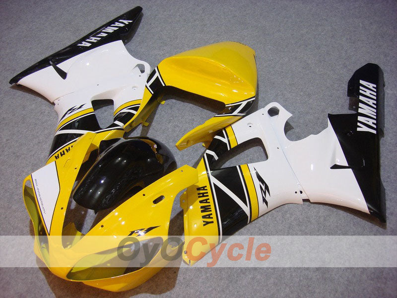 Kit de carénages injectés pour YZF-R1 00-01 - Jaune, blanc - Style d'origine #OYO87900782