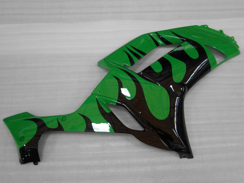 Kit de carénage à injection pour NINJA ZX-6R 07-08 - Vert, Noir - Flamme #OYO87901931