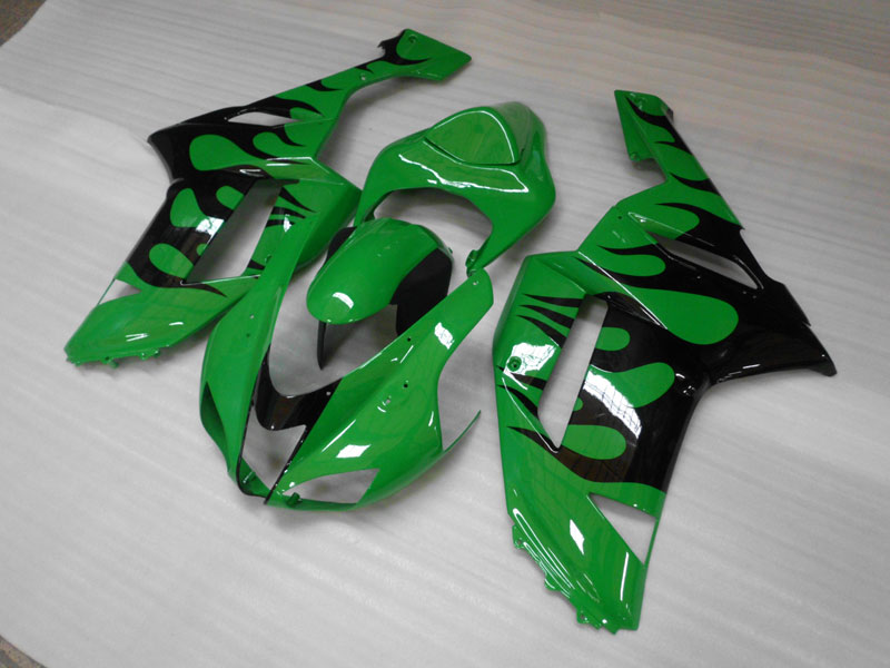 Kit de carénage à injection pour NINJA ZX-6R 07-08 - Vert, Noir - Flamme #OYO87901931 Image secondaire du produit