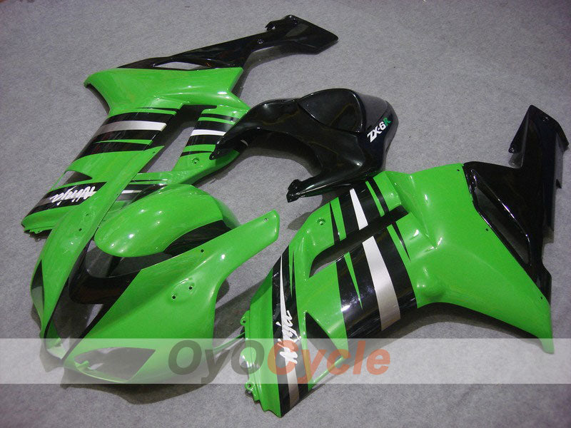 Kit de carénage à injection pour NINJA ZX-6R 07-08 - Vert, noir - Style d'usine #OYO87901921 Image principale du produit