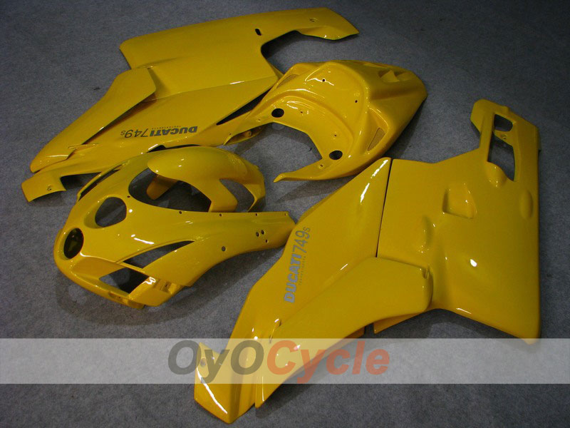 Kit de carénage injecté pour Ducati 749 05-06 - Jaune - Style d'origine #OYO87902154 Image principale du produit
