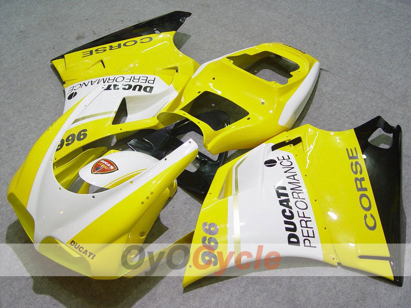 Kit de carénage à injection pour Ducati 996 99-02 - Jaune, Blanc - Performance #OYO87902228 Image principale du produit