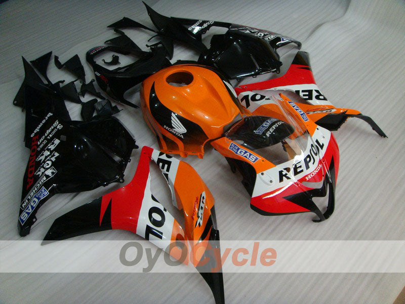 Kit de carénage à injection pour CBR600RR 09-12 - Orange, Noir - Repsol #OYO87900459