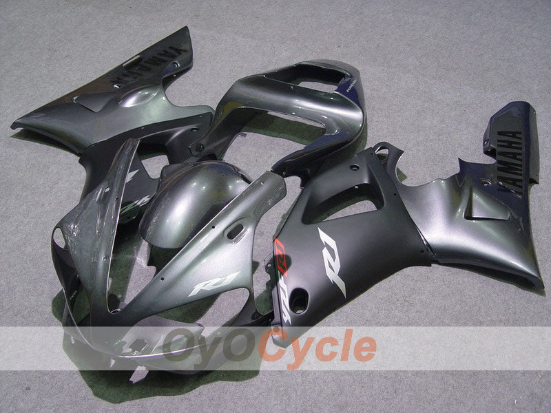 Kit de carénages injectés pour YZF-R1 00-01 - Noir, argenté, mat - Style d'origine #OYO87900783