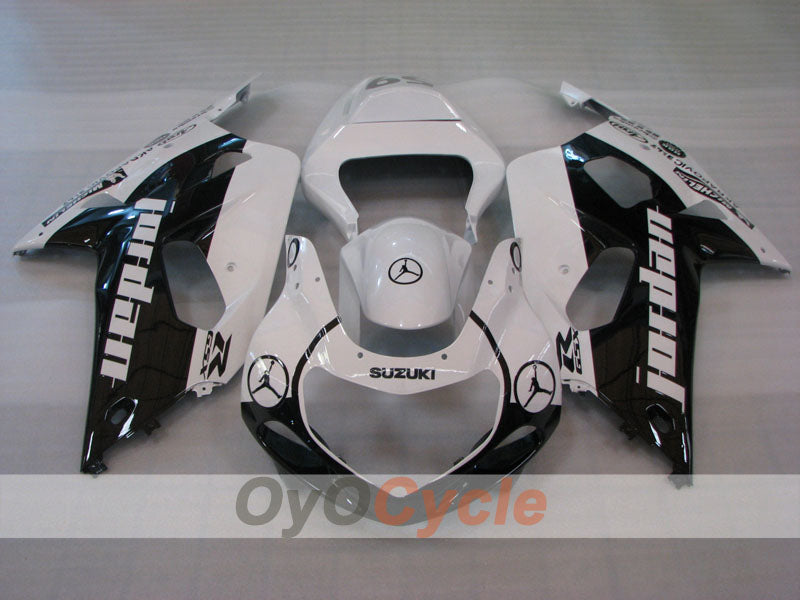 Kit de carénage à injection pour GSX R600 01-03 - Blanc, Noir - MICHELIN #OYO87905100