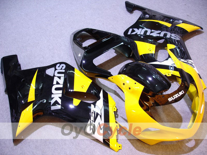 Kit de carénage à injection pour GSX R600 01-03 - Jaune, Noir - Style usine #OYO87901120 Image principale du produit