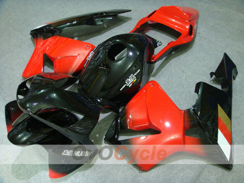 Kit de carénages injectés pour CBR600RR 03-04 - Rouge, Noir - Style d'origine #OYO87902581