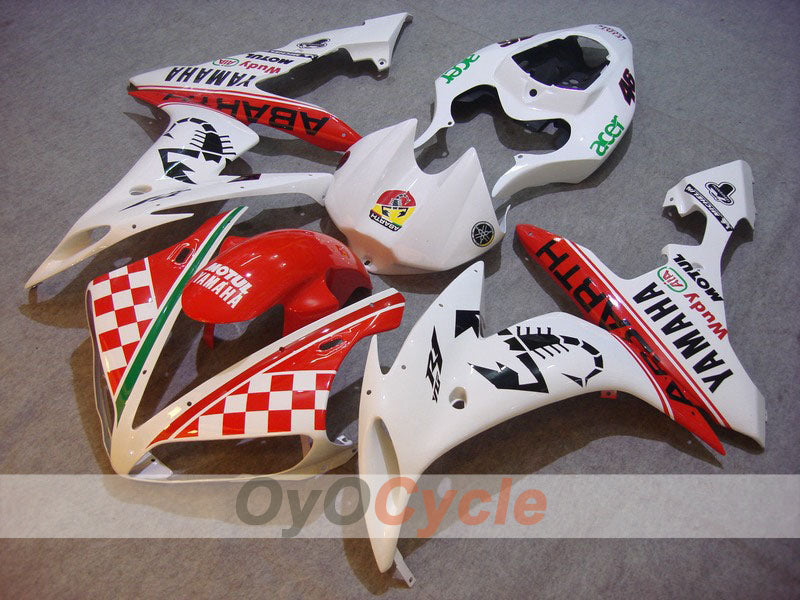 Kit de carénage à injection pour YZF-R1 04-06 - Rouge, blanc, mat - ABARTH #OYO87900816 Image principale du produit
