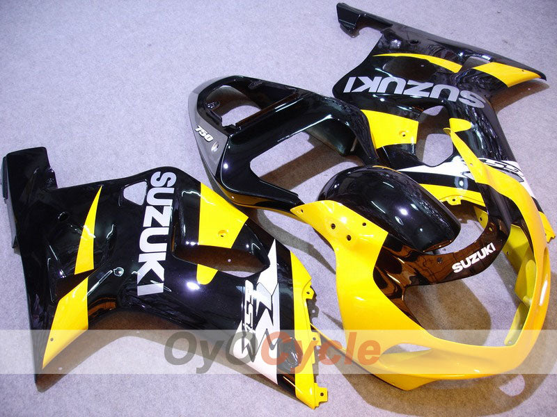 Kit de carénage à injection pour GSX R750 00-03 - Jaune, Noir - Style usine #OYO87901114