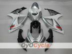 Kit de carénage à injection pour GSX R600 06-07 - Blanc, Argent - Style d'origine #OYO87901523