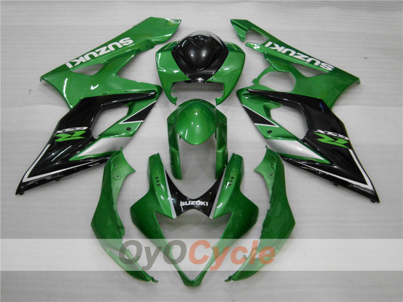 Kit de carénage à injection pour GSX R1000 05-06 - Vert, Noir - Style d’origine #OYO87901983