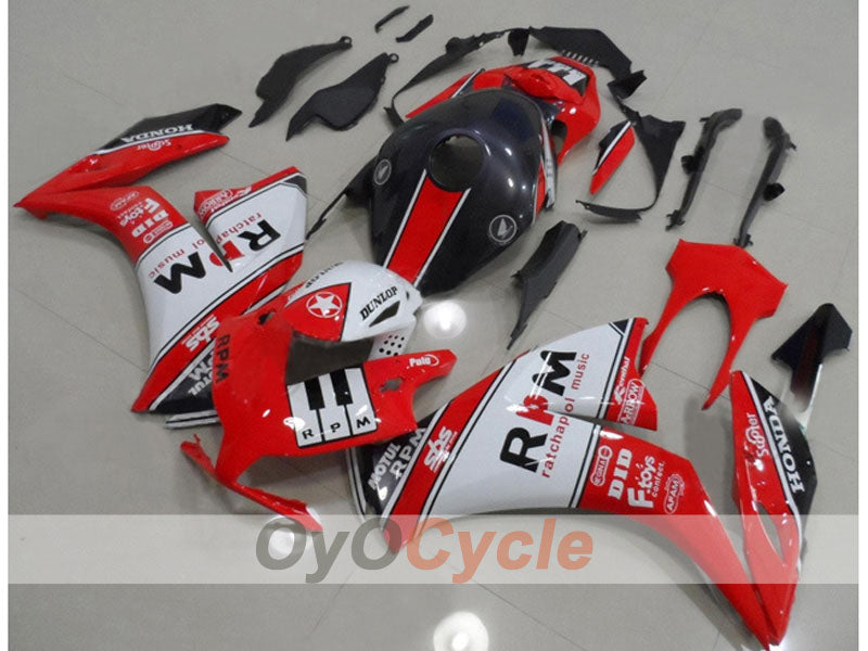 Kit de carénage à injection pour CBR1000RR 12-16 - Rouge, blanc - DUNLOP, MOTUL #OYO87903331