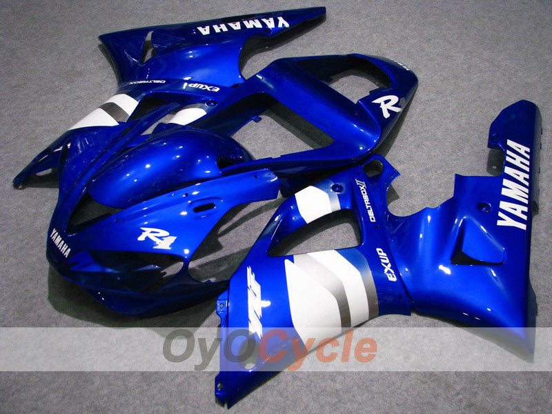 Kit de carénage à injection pour YZF-R1 00-01 - Bleu, blanc - Style d'usine #OYO87900784