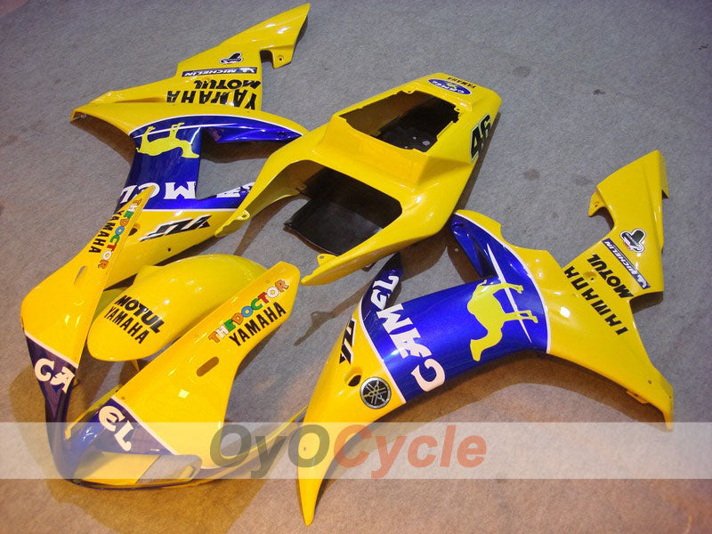 Kit de carénage à injection pour YZF-R1 02-03 - Jaune, bleu - Camel, MOTUL #OYO87900787