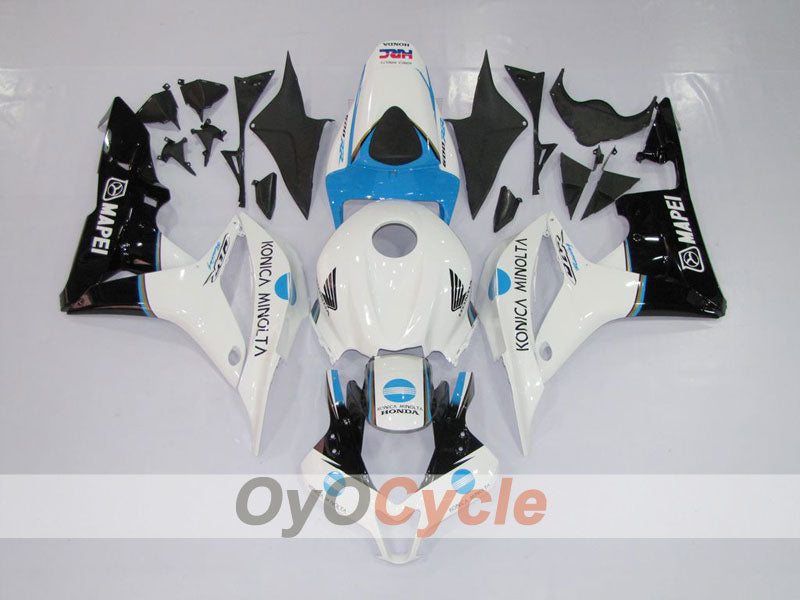 Kit de carénages à injection pour CBR600RR 07-08 - Blanc, noir - Konica Minolta #OYO87900366 Image principale du produit