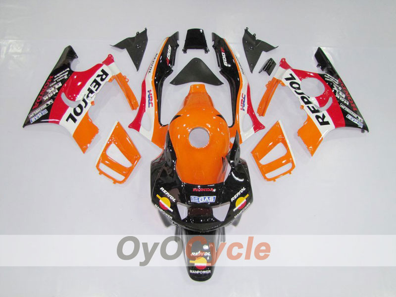 Kit de carénage à injection pour CBR600F3 95-96 - Orange, Noir - MICHELIN, Repsol #OYO87902854