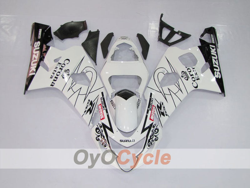 Kit de carénage à injection pour GSXR600 04-05 - Blanc, noir - Corona, MOTUL #OYO87901155 Image principale du produit