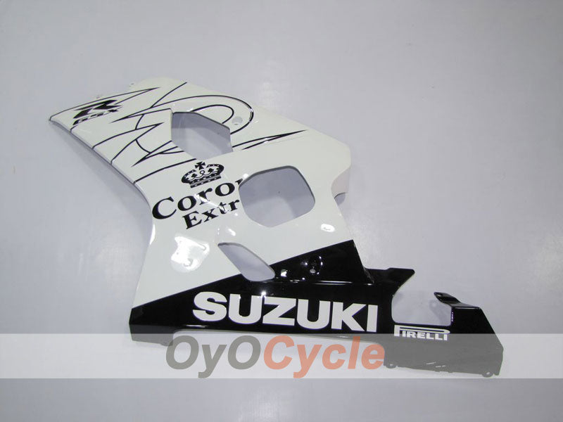 Kit de carénage à injection pour GSX R750 04-05 - Blanc, Noir - Corona #OYO87901236