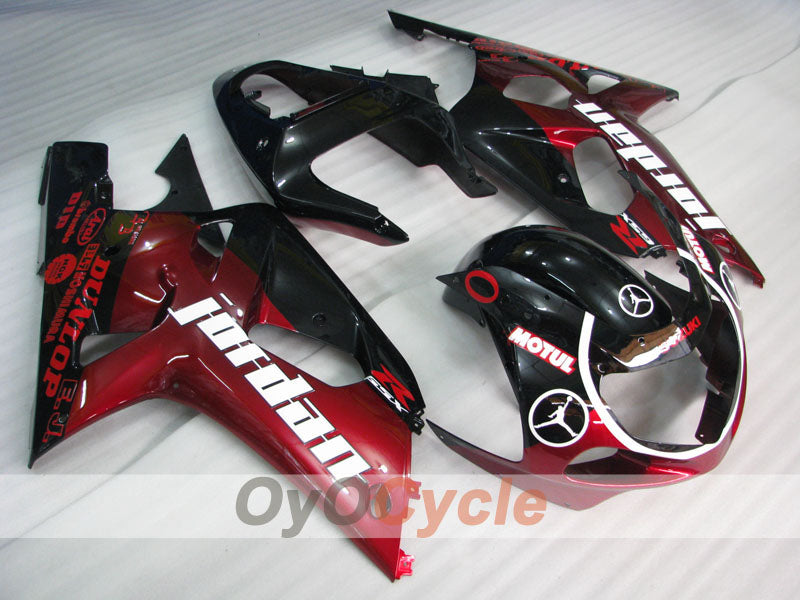Kit de carénage à injection pour GSX R600 01-03 - Rouge, noir - Jordan #OYO87905105 Image principale du produit