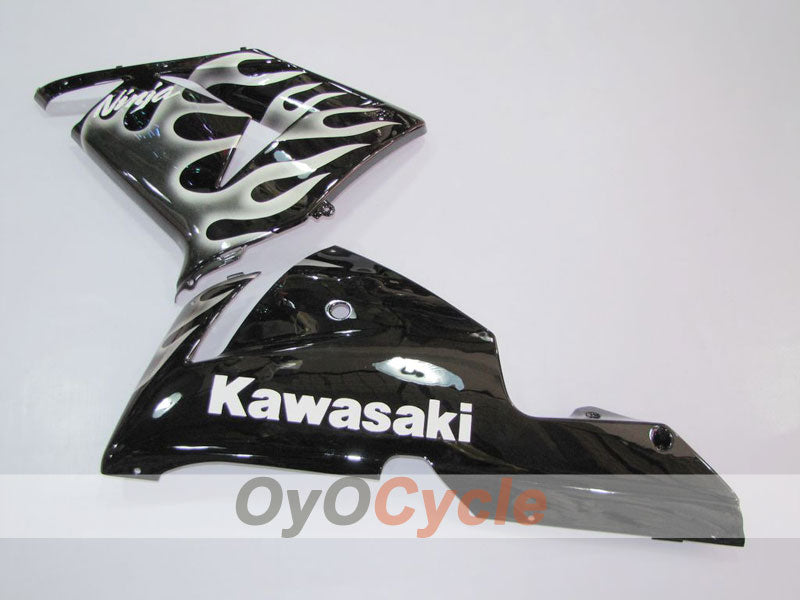Kit de carénage à injection pour NINJA ZX-10R 04-05 - Noir, Argent - Flamme #OYO87902819