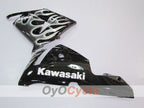 Kit de carénage à injection pour NINJA ZX-10R 04-05 - Noir, Argent - Flamme #OYO87902819