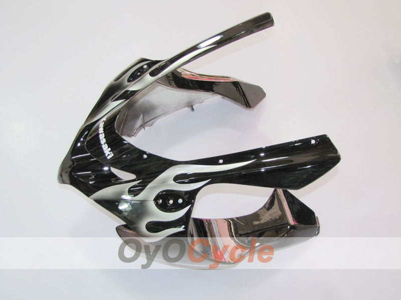 Kit de carénage à injection pour NINJA ZX-10R 04-05 - Noir, Argent - Flamme #OYO87902819