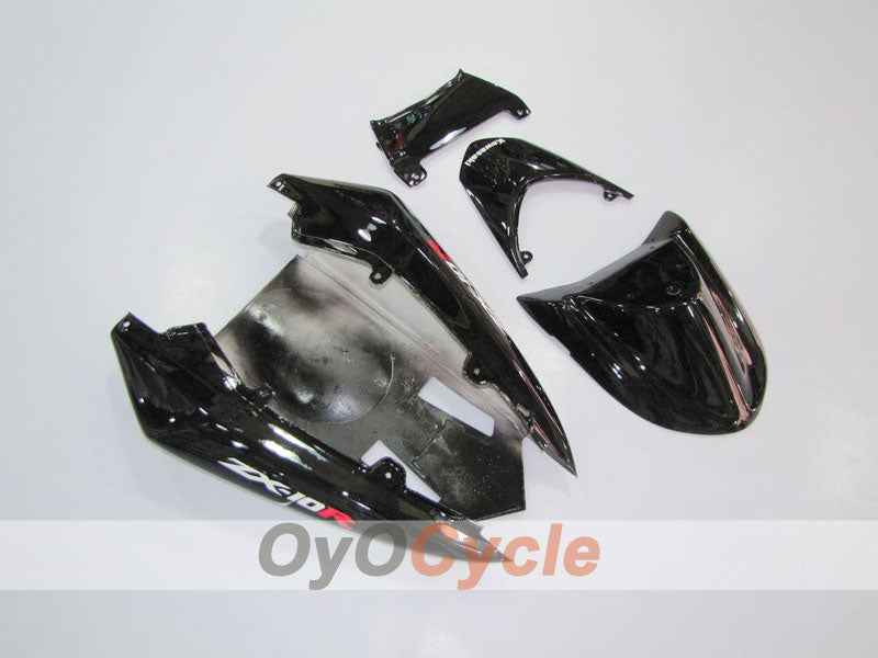 Kit de carénage à injection pour NINJA ZX-10R 04-05 - Noir, Argent - Flamme #OYO87902819