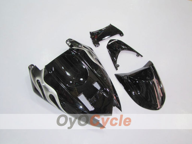 Kit de carénage à injection pour NINJA ZX-10R 04-05 - Noir, Argent - Flamme #OYO87902819
