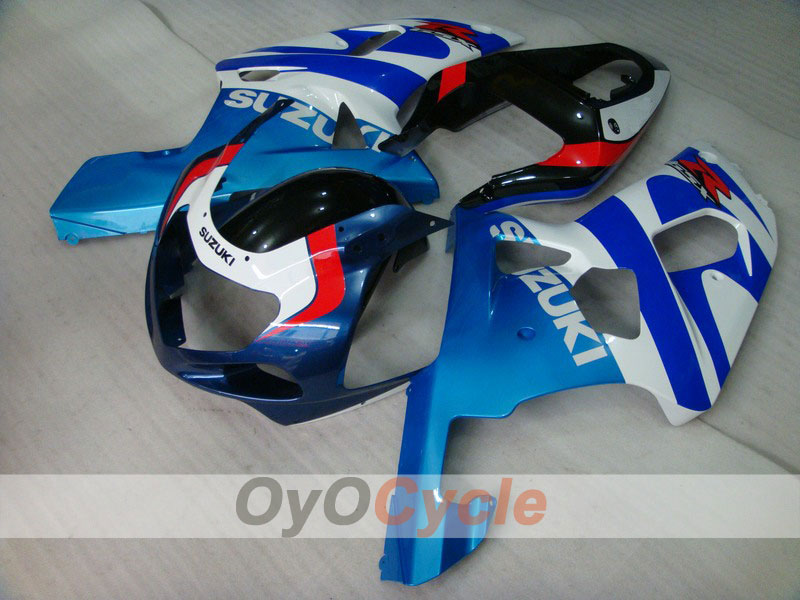 Kit de carénage à injection pour GSX R600 01-03 - Bleu, Blanc - Style usine #OYO87901125 Image principale du produit